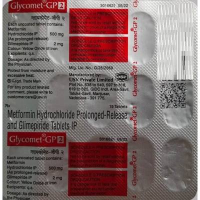 Glycomet GP-2 strip fo 15 Tablets