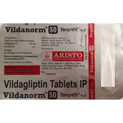 Vildanorm 50mg strip of 15 Tablets
